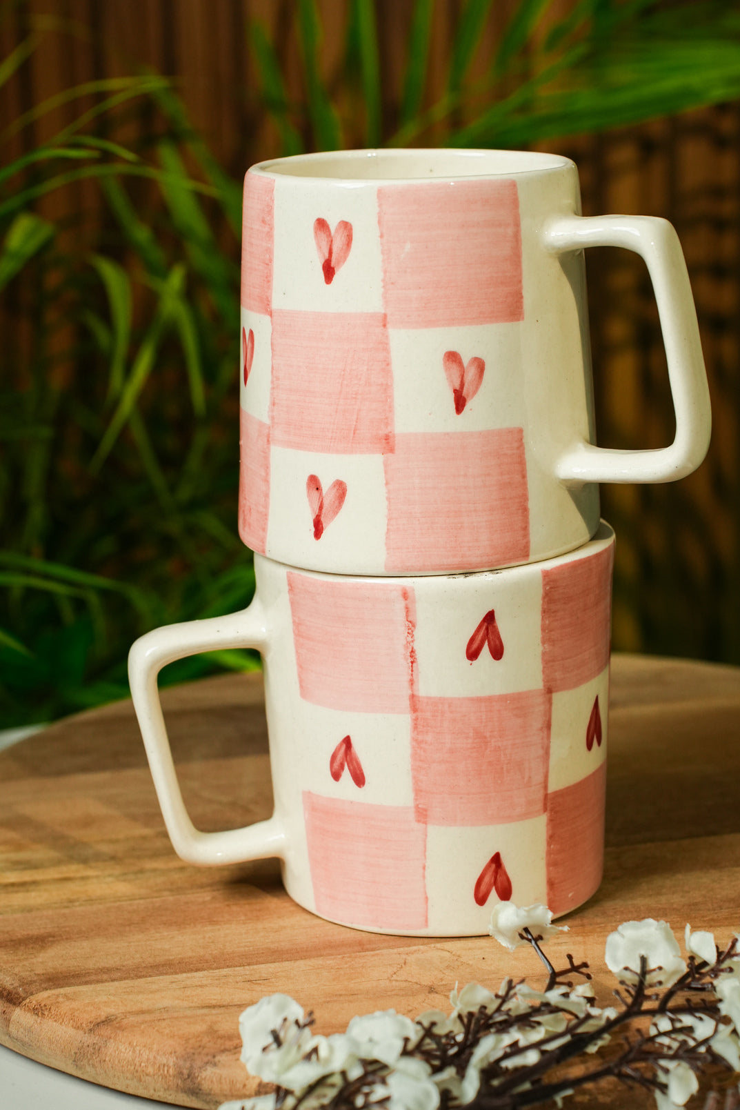 Checkered Hearts Mug