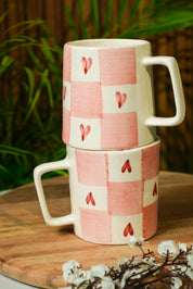 Checkered Hearts Mug