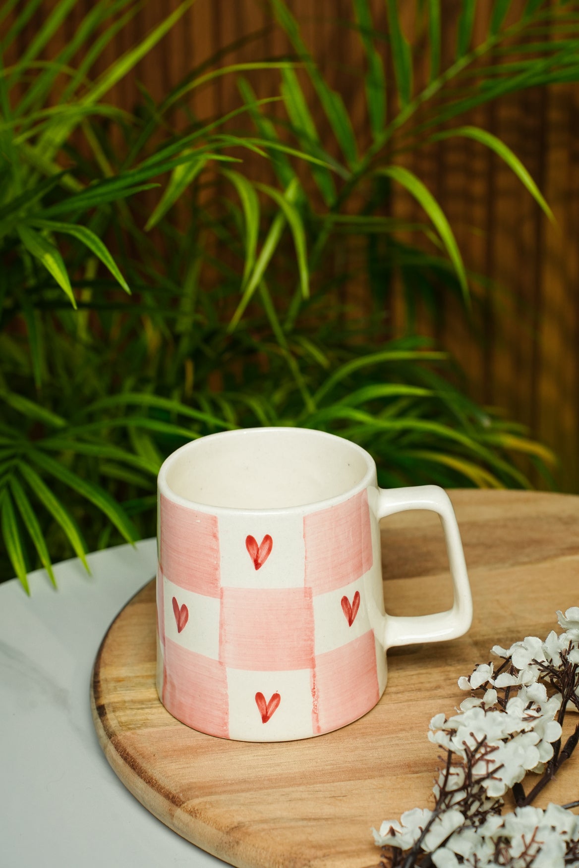 Checkered Hearts Mug