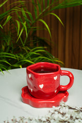 Scarlet Love Cup & Saucer
