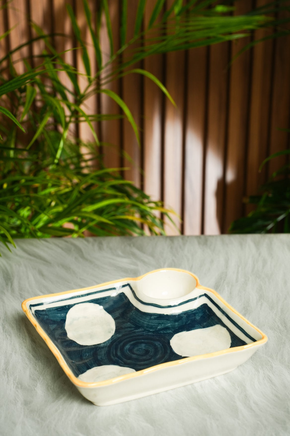 Midnight Swirl Snack Plate
