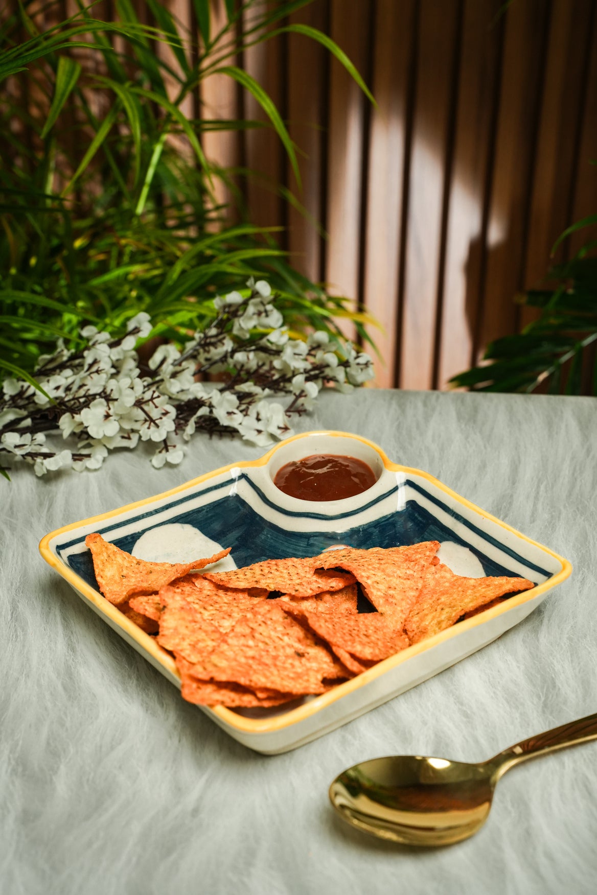 Midnight Swirl Snack Plate