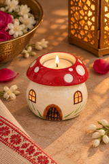 Mushroom Cottage Tealight Holder (Set of 2)