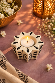 Black Bloom Tealight Holder (Set of 2)