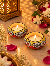Marigold Meadow Tealight Holder (Set of 2)