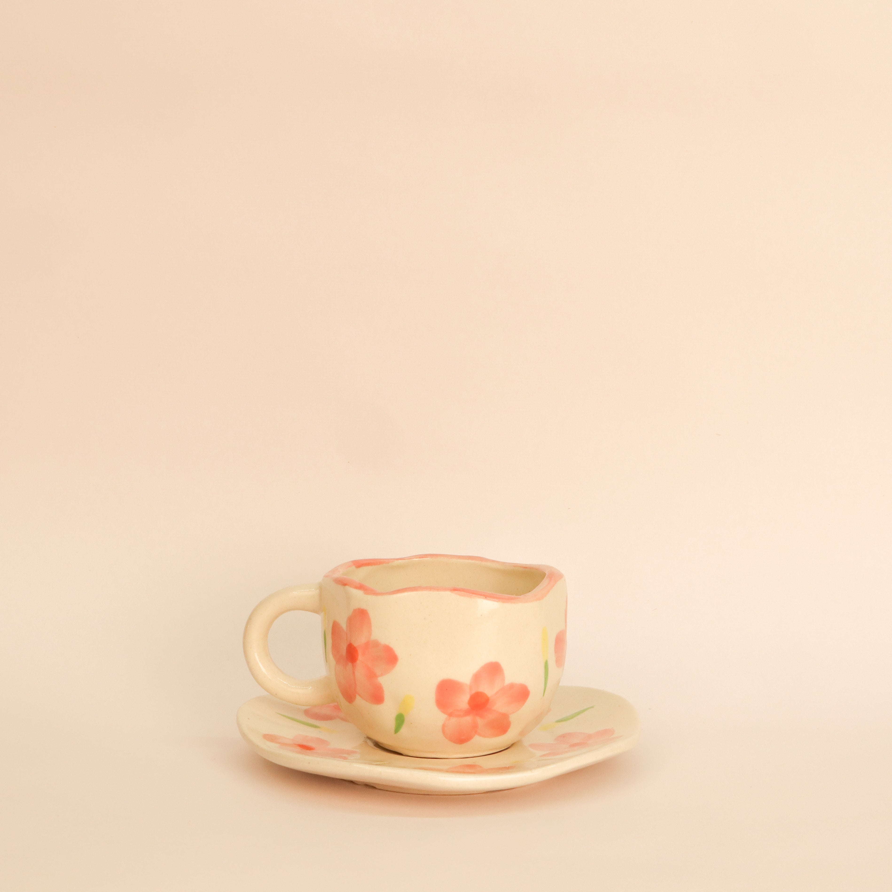 Peach Petal Cup & Saucer