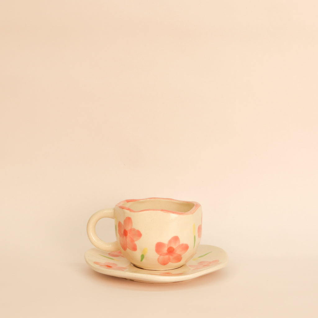 Peach Petal Cup & Saucer